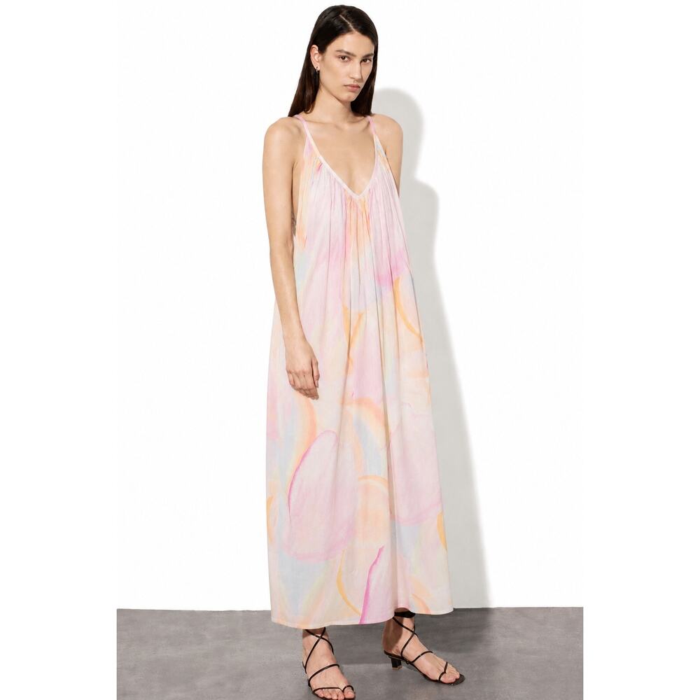 mara hoffman sydney dress pink multi Small